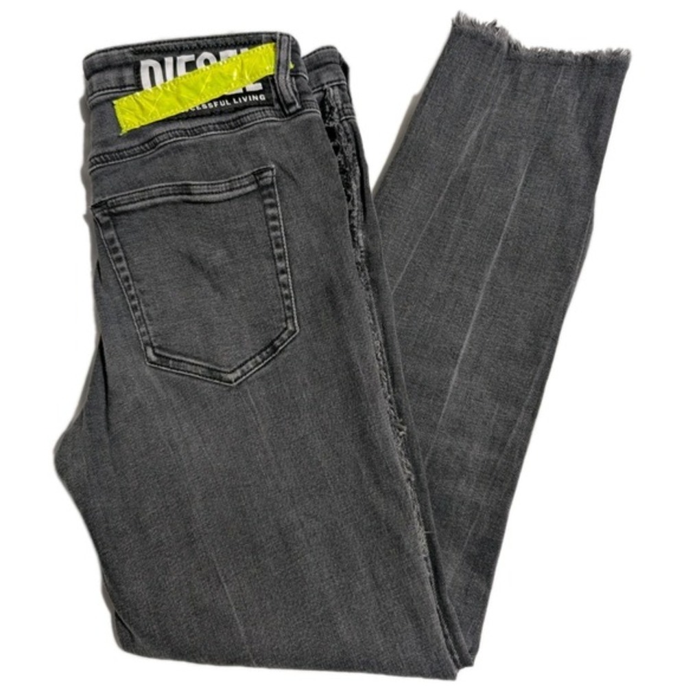 Diesel‎ BABHILA 29x27 Slim Skinny Jeans Altered Raw Hem Stretch Mid Rise